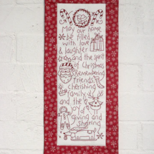 SPIRIT OF CHRISTMAS preprinted stitchery