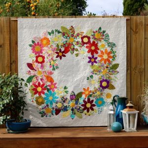 FLOWERING WREATH TEMPLATE AND PATTERN SET by FREE BIRD QUILTING DESIGNS