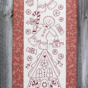 GINGERBREAD HOUSE pre printed stitchery