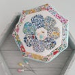 BEE HAPPY PINCUSHION pattern with papers and template.