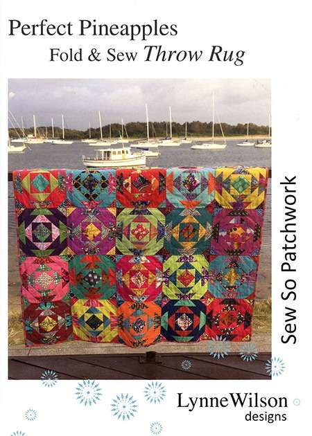 PERFECT PINEAPPLES Fold and Sew Throw Rug pattern