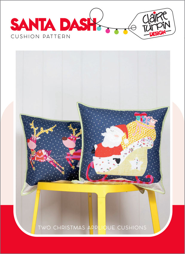 SANTA DASH applique cushion pattern suitable for Pick and Mix