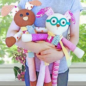 SCRAPPY BUNNIES SOFT TOY PATTERN by The Red Boot Quilt Company