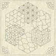 Kaza- Garuma 2 greige Sashiko sampler 30cm x30cm