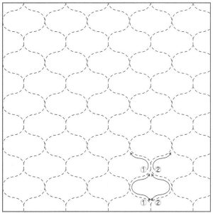 SASHIKO PANEL Hoshi-Ami SS5 pattern White
