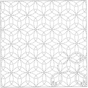 SASHIKO SAMPLE MITSUBA SS12 white