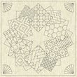Kaza- Garuma 1 greige Sashiko sampler 30cm x30cm