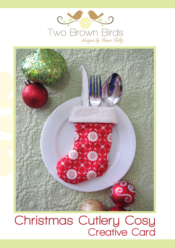 CHRISTMAS CUTLERY COSY by TWO BROWN BIRDS